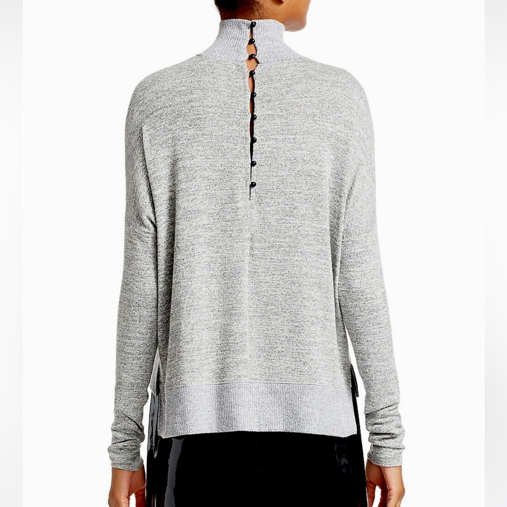 RAG & BONE Bowery Dropped Shoulder Knit Button Turtleneck